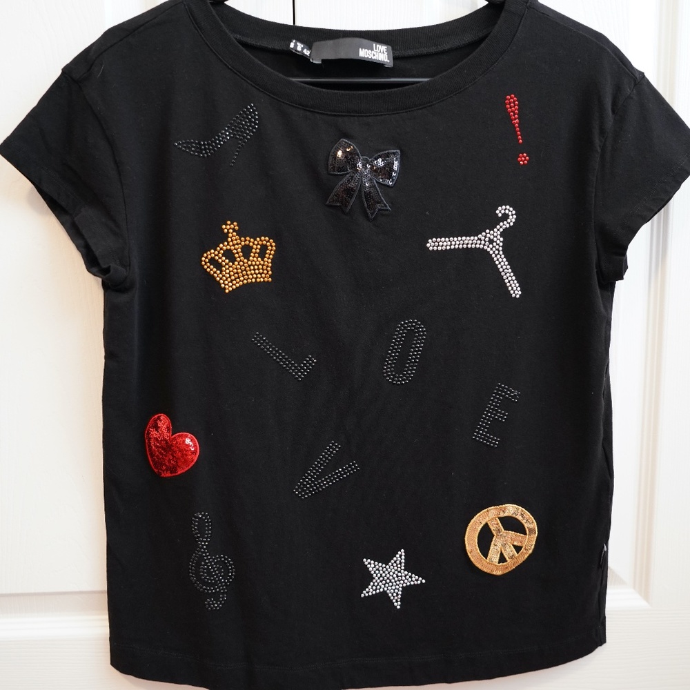 Love Moschino Multi Stamp T-shirt